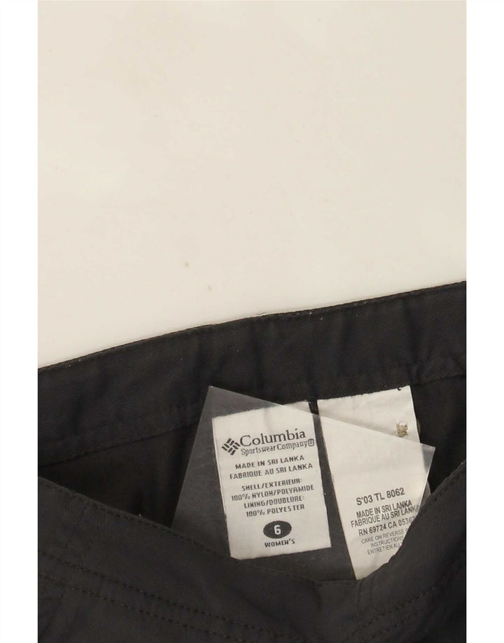 Columbia Gerade Damenhose US 6 Medium W26 Graues Nylon
