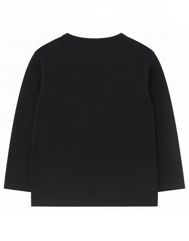 French Connection Damen-Top, 3/4-Ärmel, UK-Größe 12, mittelschwarz, Baumwolle