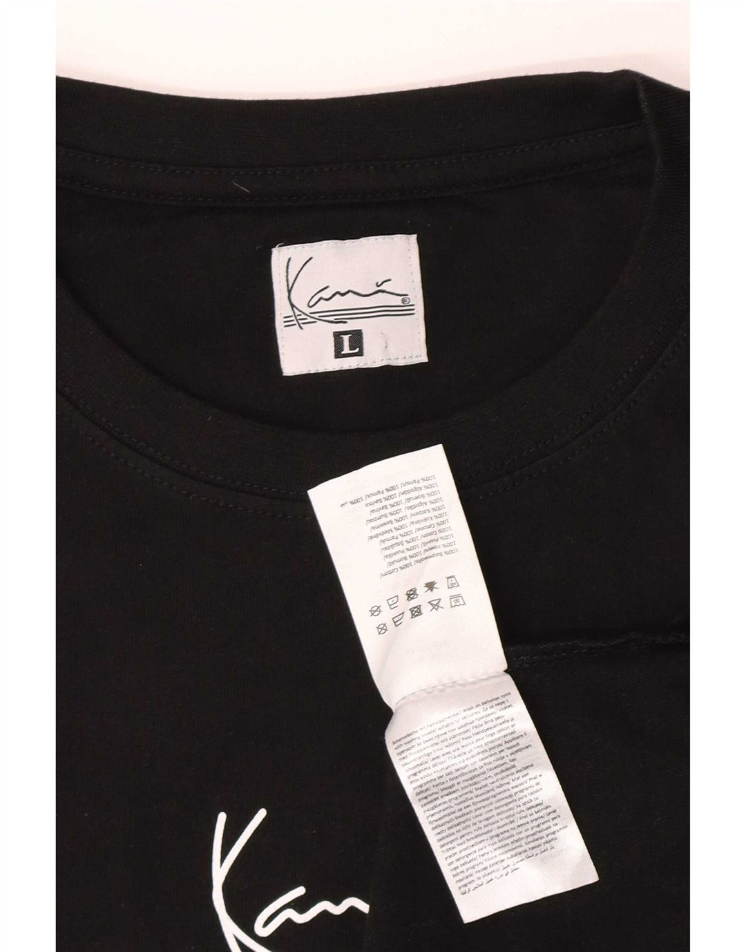 Karl Kani Herren T-Shirt Top Large Schwarz Baumwolle