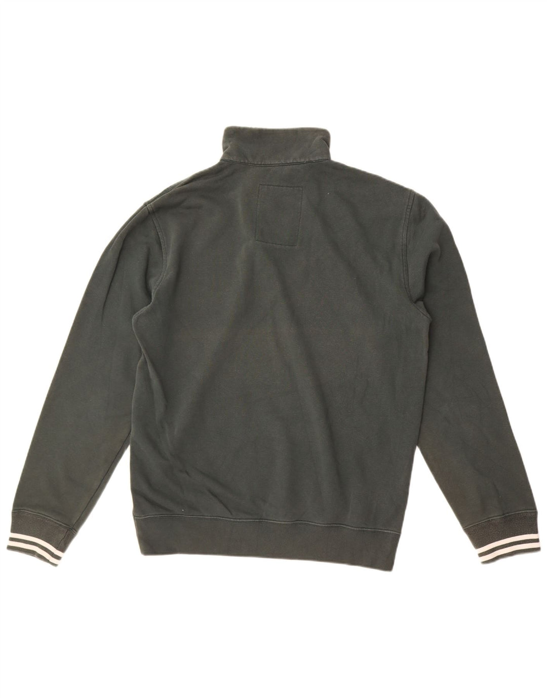 Champion Herren-Sweatshirt mit Reißverschluss am Hals, groß, aus grüner Baumwolle