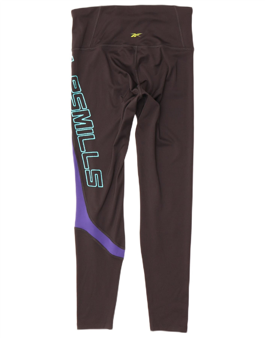 Reebok Womens Graphic Leggings UK 12/14 Medium Schwarz Colourblock