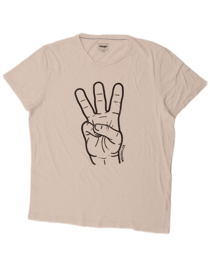 WRANGLER Herren Grafik T-Shirt Top XL Weiß