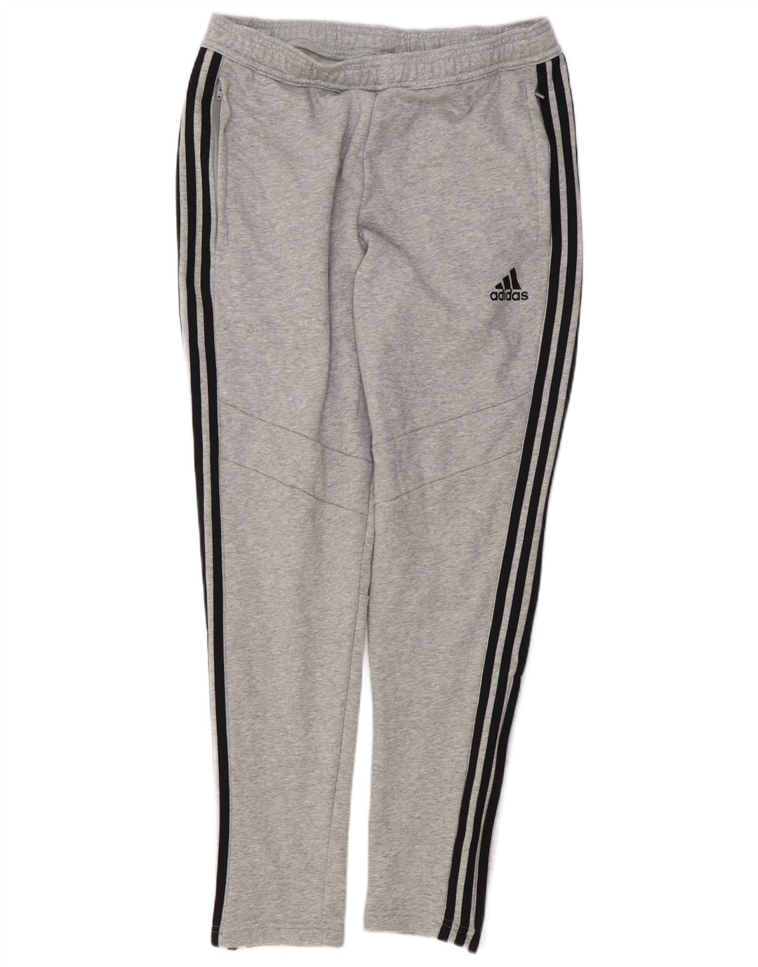 Adidas Herren-Trainingshose aus mittelgrauer Baumwolle
