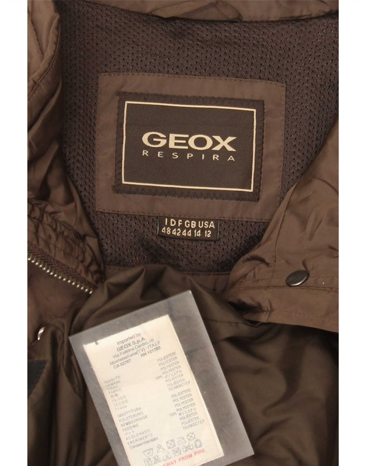 Geox Womens Utility Jacke UK 14 Large Braun Polyester