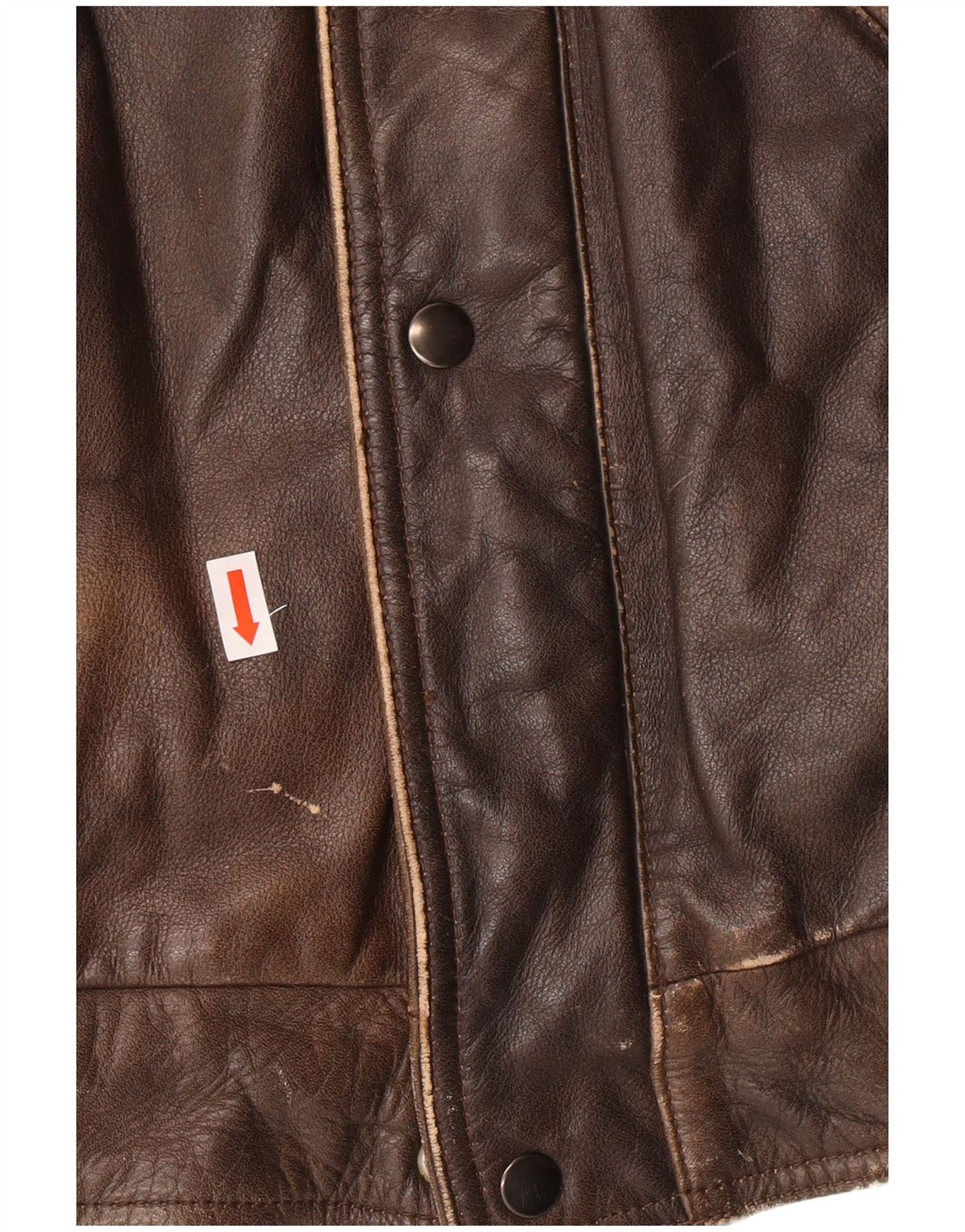 Harajuku Mother Herren Lederjacke UK 40 Großes braunes Leder