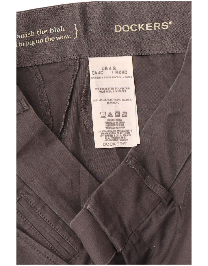 DOCKERS Gerade Freizeithose für Damen US 4 Small W30 L30 Graues Polyester
