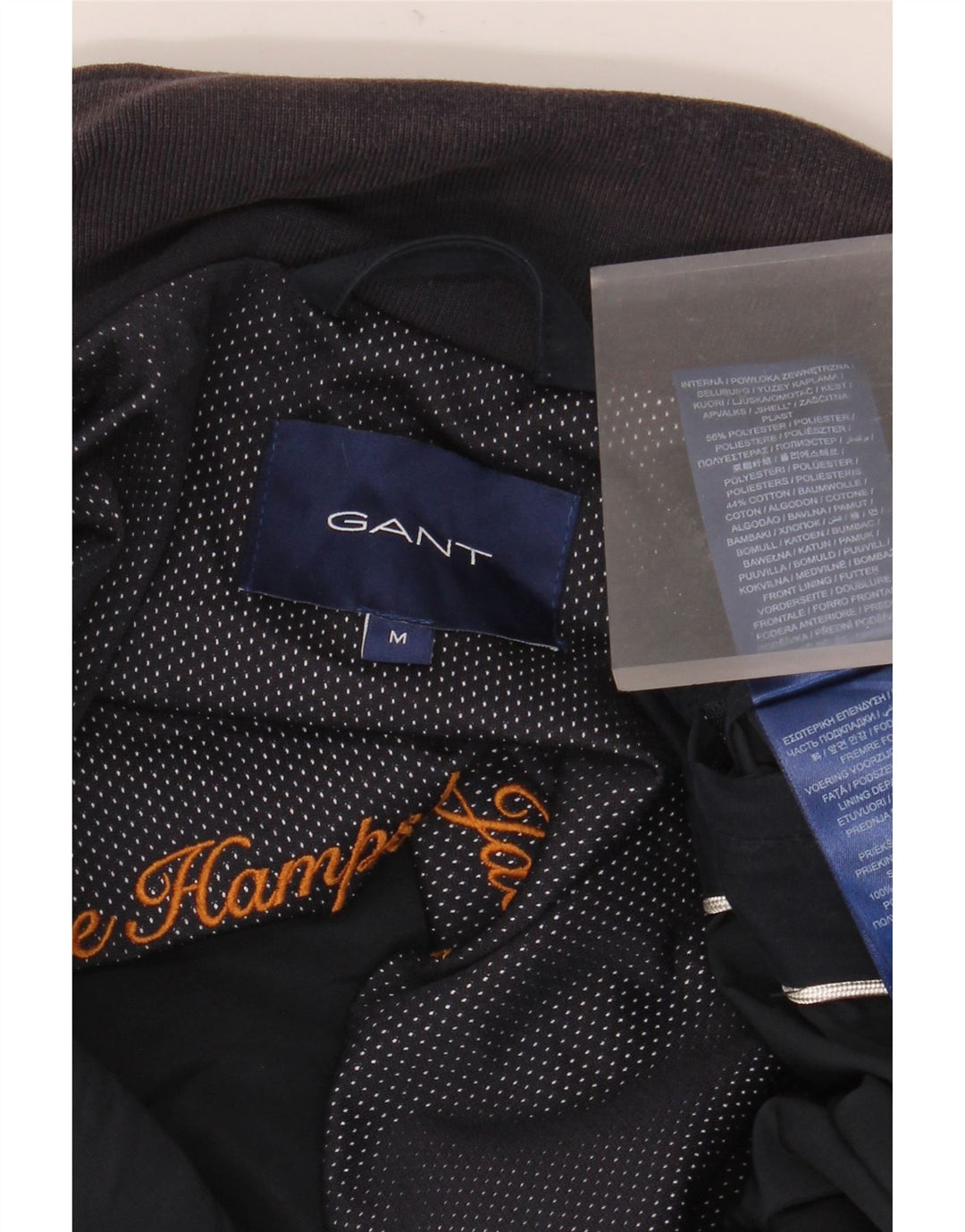 Gant Herren Bomberjacke UK 38 Medium Marineblau Polyester