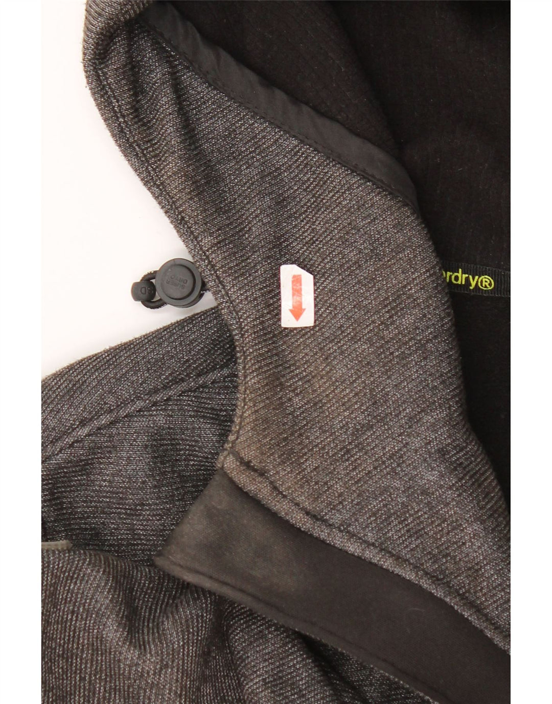 Superdry Herren-Windbreakerjacke mit Kapuze, UK 38, mittelgraues Polyester