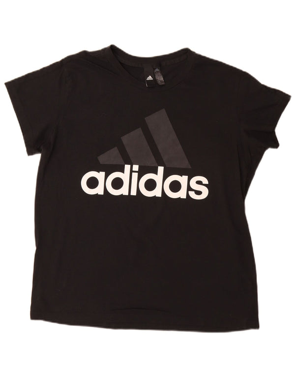 Adidas Damen Graphic T-Shirt Top UK 20/22 XL Schwarz