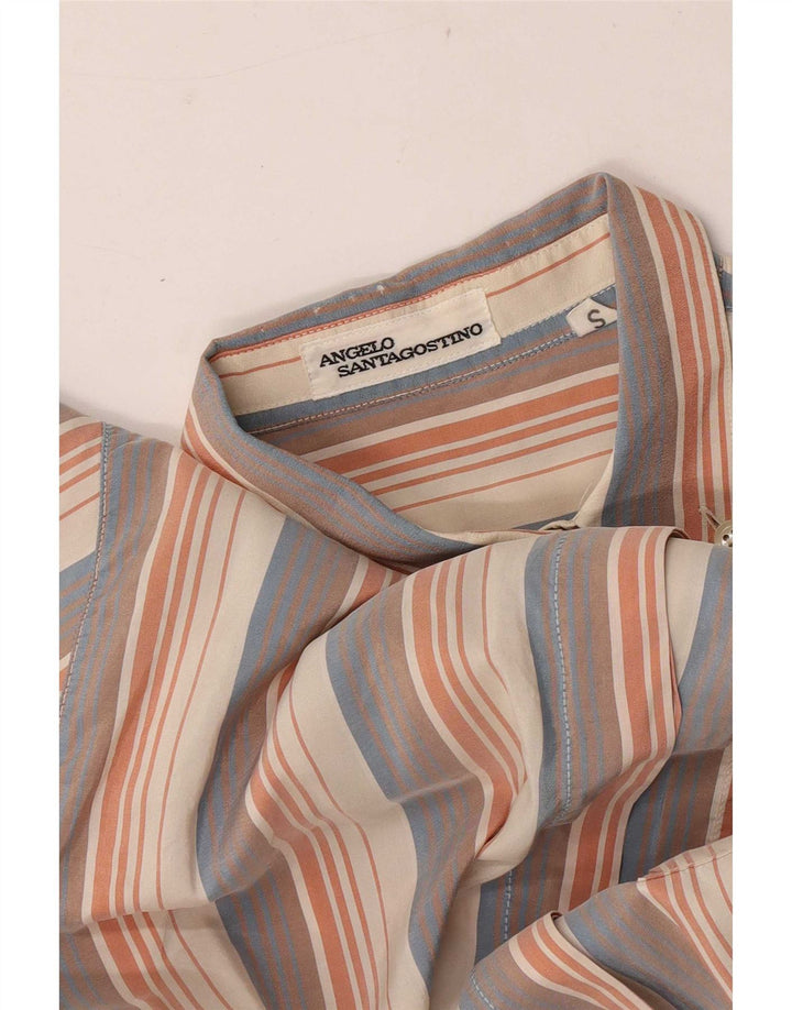 Angelo Santagostino Damen Hemd UK 10 Small Mehrfarbig gestreift