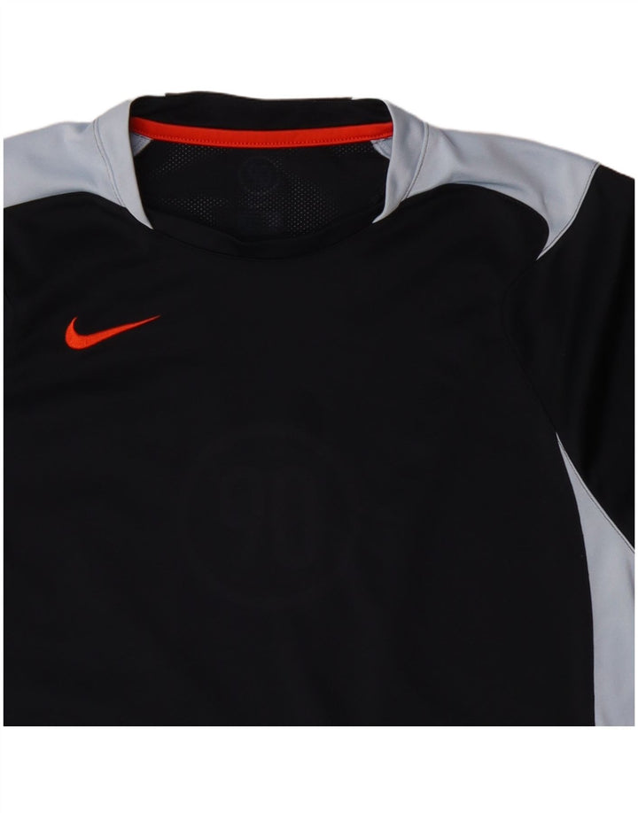 NIKE Herren-T-Shirt mit Grafik, Mittelschwarz, Farbblock