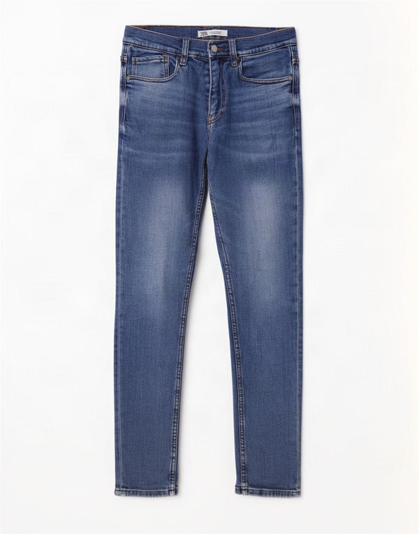 Zara Damen Skinny Jeans EU 38 Small W30 L32 Blaue Baumwolle