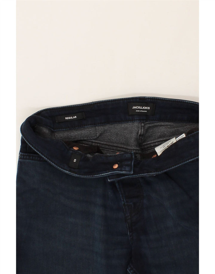 JACK & JONES Mens Regular Denim Shorts Small W32  Navy Blue Cotton Vintage Jack & Jones and Second-Hand Jack & Jones from Messina Hembry 