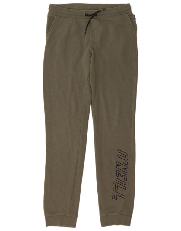 O'Neill Womens Graphic Trainingshose Jogger UK 14 Medium Khaki Baumwolle