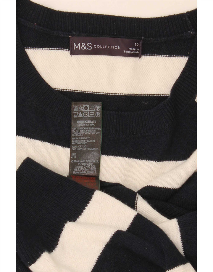 Marks & Spencer Damen-Pullover mit U-Boot-Ausschnitt, Gr. 12, mittleres Marineblau