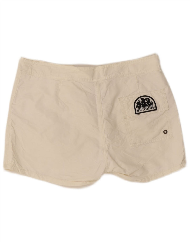Sundek Herren Badeshorts Mittelweißes Nylon