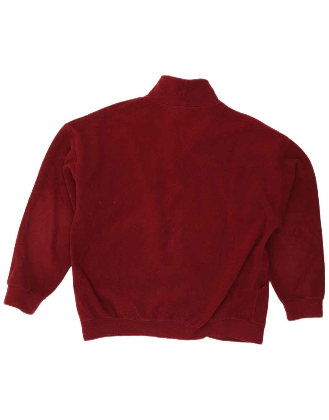 Vintage Herren Fleecejacke UK 42 XL Maroon Polyester