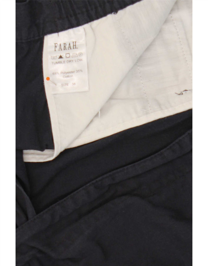 Farah Herren-Chinoshorts W38 XL Marineblaues Polyester