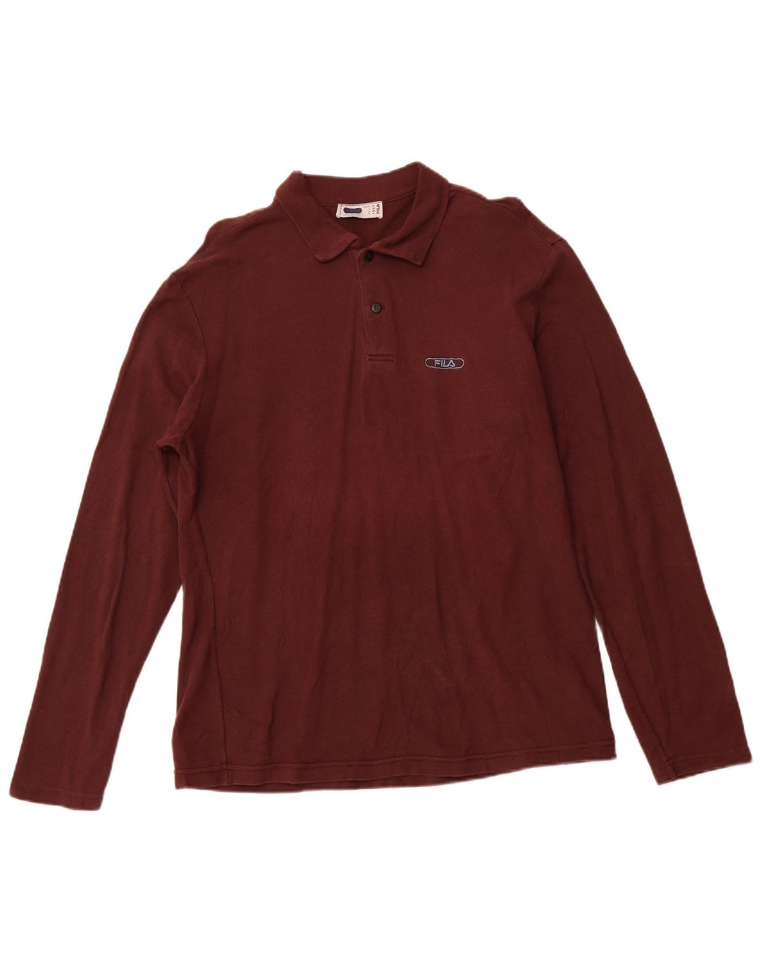 Fila Herren Langarm-Poloshirt Medium Burgund