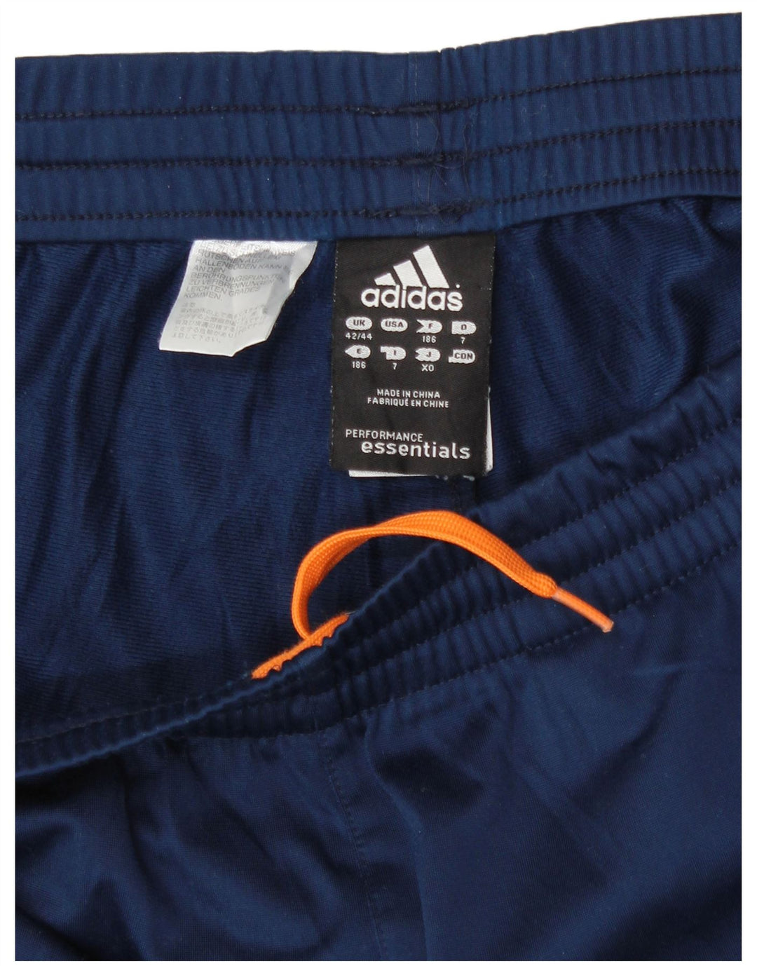 Adidas Herren-Trainingshose, Größe 42/44, groß, marineblau, Polyester