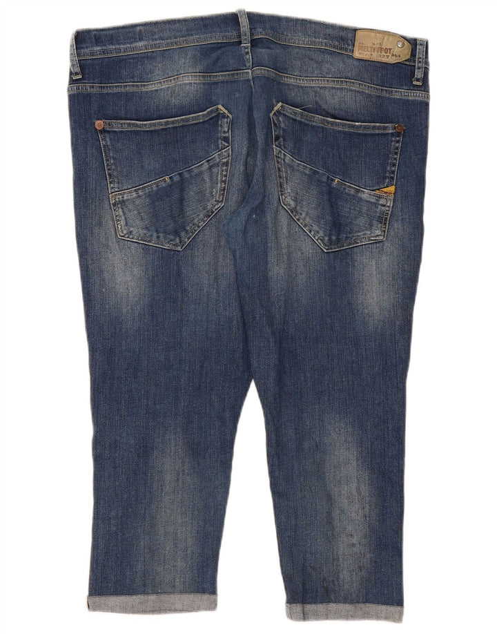 Meltin' Pot Capri-Jeans für Damen, W38, L22, blaue Baumwolle