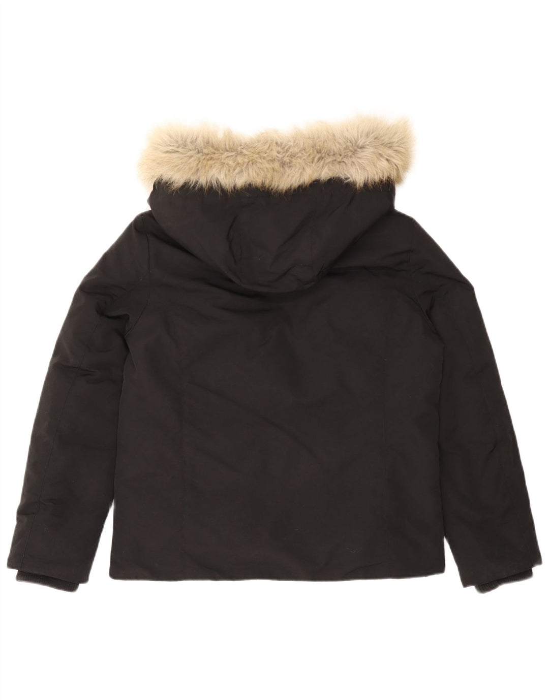 Tommy Hilfiger Wattierte Damenjacke mit Kapuze, UK 16, Größe L, Schwarz, Polyamid