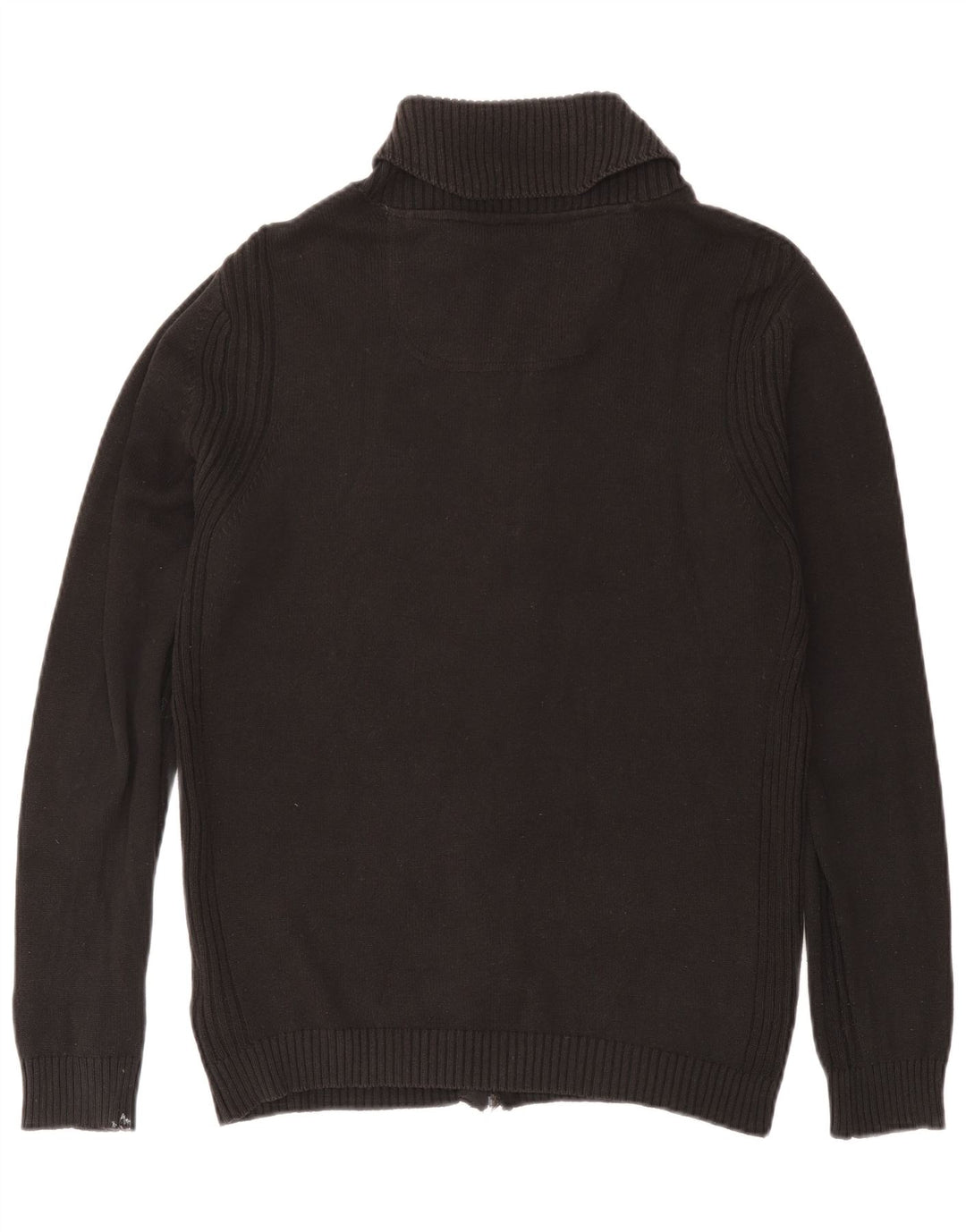 Diesel Herren-Cardigan mit durchgehendem Reißverschluss, mittelgraue Baumwolle