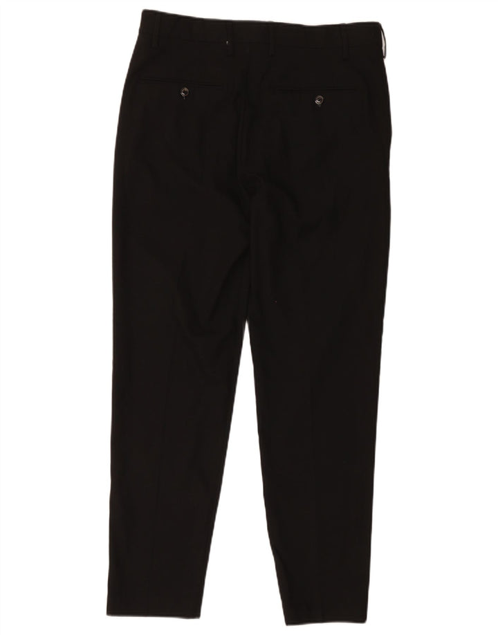 Zara Herren Slim Anzughose EU 40 Medium W31 L27 Schwarz Polyester