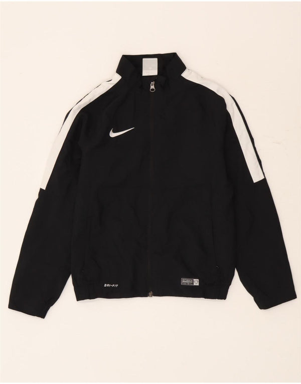 Nike Dri-Fit-Trainingsanzug-Top-Jacke für Jungen, 8–9 Jahre, Größe S, Schwarz, Farbblock
