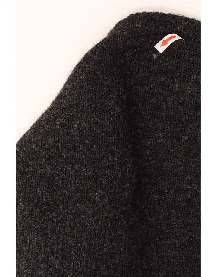 Rodrigo Herren-Pullover mit V-Ausschnitt, groß, graue Argyle-/Diamantwolle