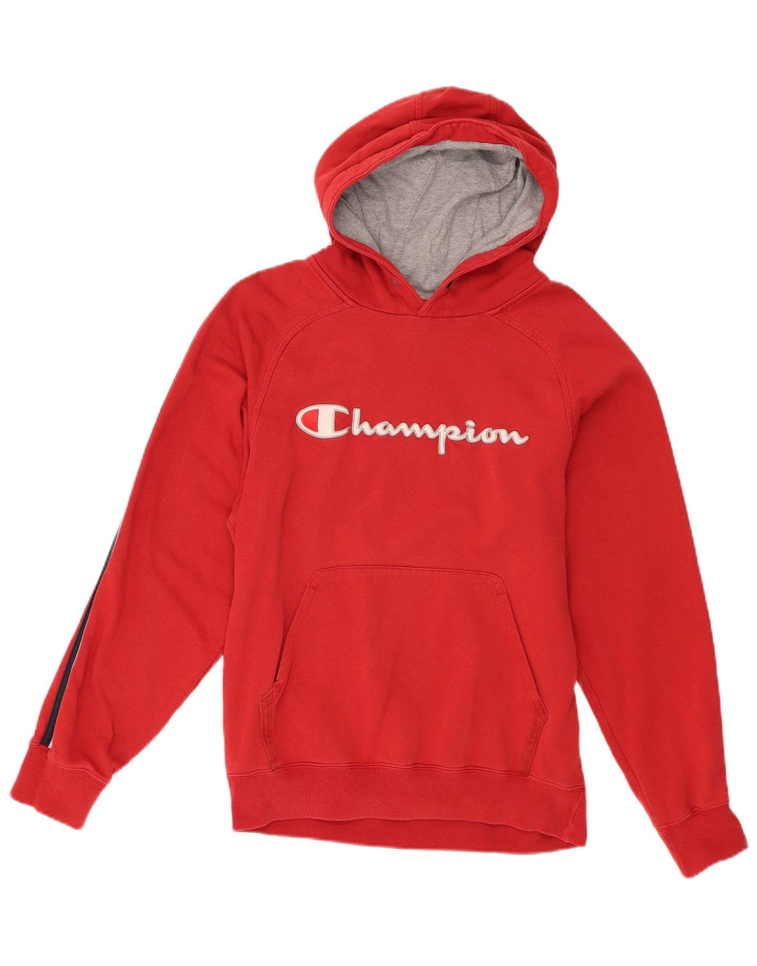 Champion Herren-Kapuzenpullover mit Grafik, Mittelrot, Farbblock