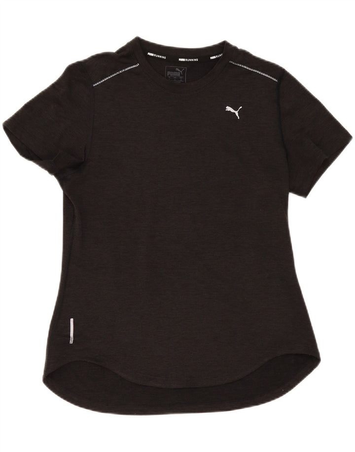 PUMA Damen Graphic T-Shirt Top UK 14 Mittelgraues Polyester
