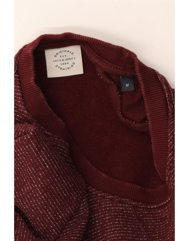 JACK & JONES Mens Sweatshirt Jumper Medium Burgundy Cotton Vintage Jack & Jones and Second-Hand Jack & Jones from Messina Hembry 