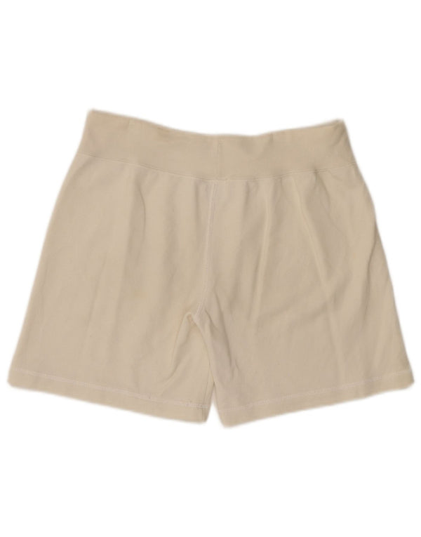 CHAMPION Damen Sportshorts UK 14 Large Weiße Baumwolle