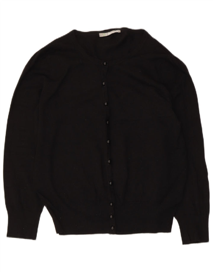 Marks & Spencer Damen-Cardigan-Pullover UK 14 Mittelschwarze Viskose