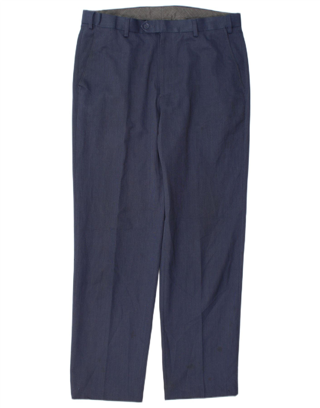 Marks & Spencer Herren-Anzughose mit normaler Passform, W34, L31, marineblaues Polyester