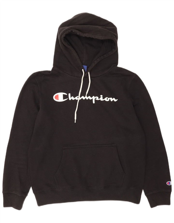 Champion Herren-Kapuzenpullover mit Grafik, groß, aus schwarzer Baumwolle