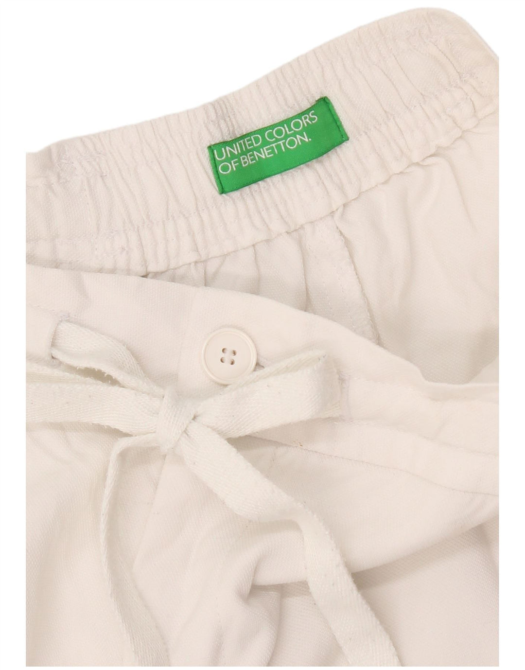 Benetton Damen Chinoshorts W28 Mittelweiß