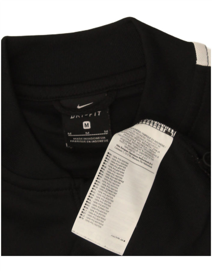 Nike Herren-Dri-Fit-Trainingsanzug-Top-Jacke, mittelschwarzes Farbblock-Polyester