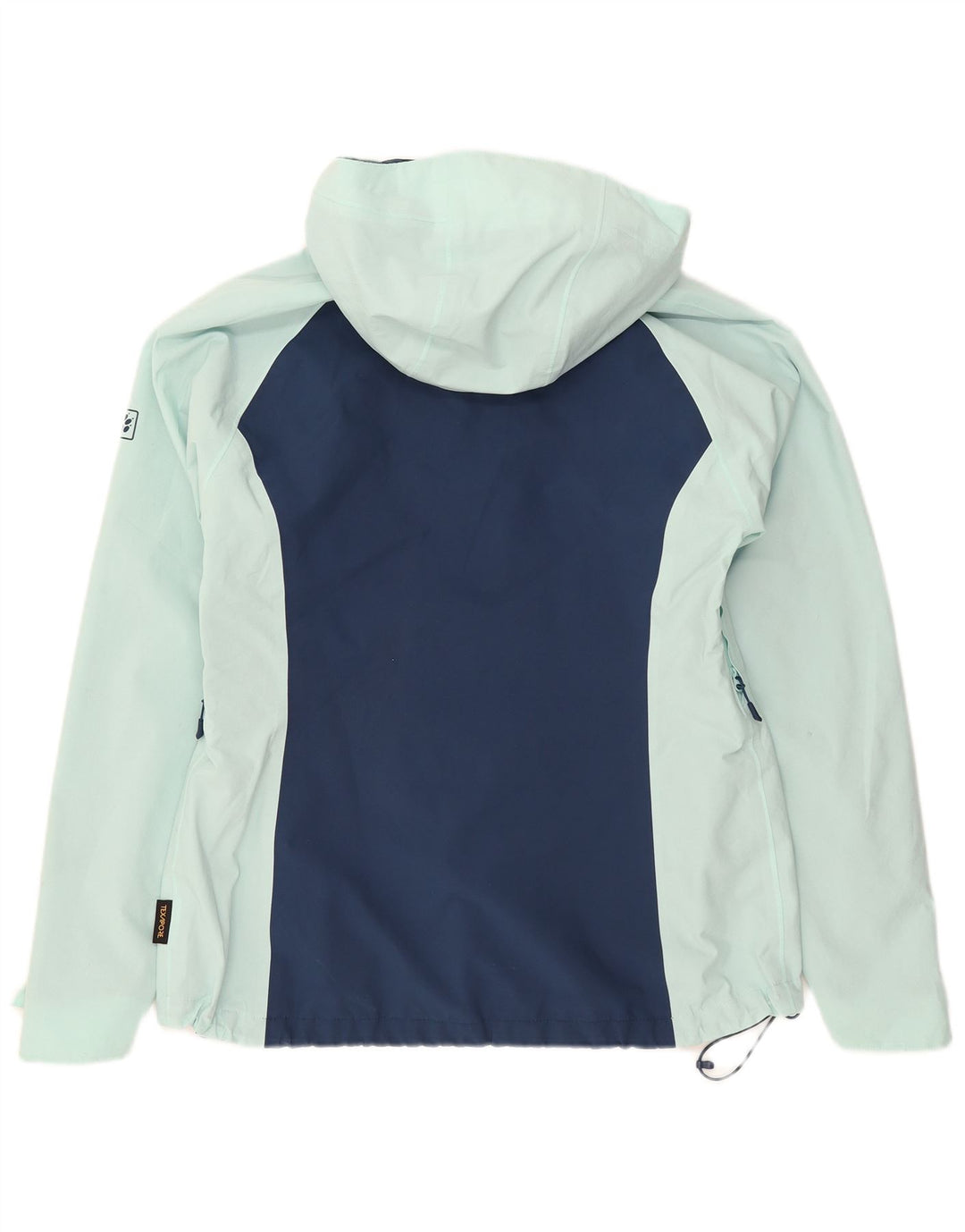 Jack Wolfskin Damen Regenjacke mit Kapuze UK 10/12 Mittelblauer Farbblock
