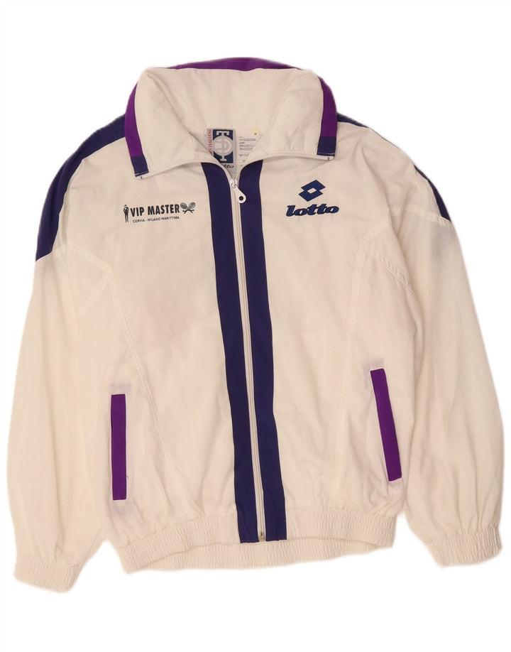 LOTTO Damen-Trainingsjacke in Übergröße, Größe UK 14, Mittelweiß, Farbblock