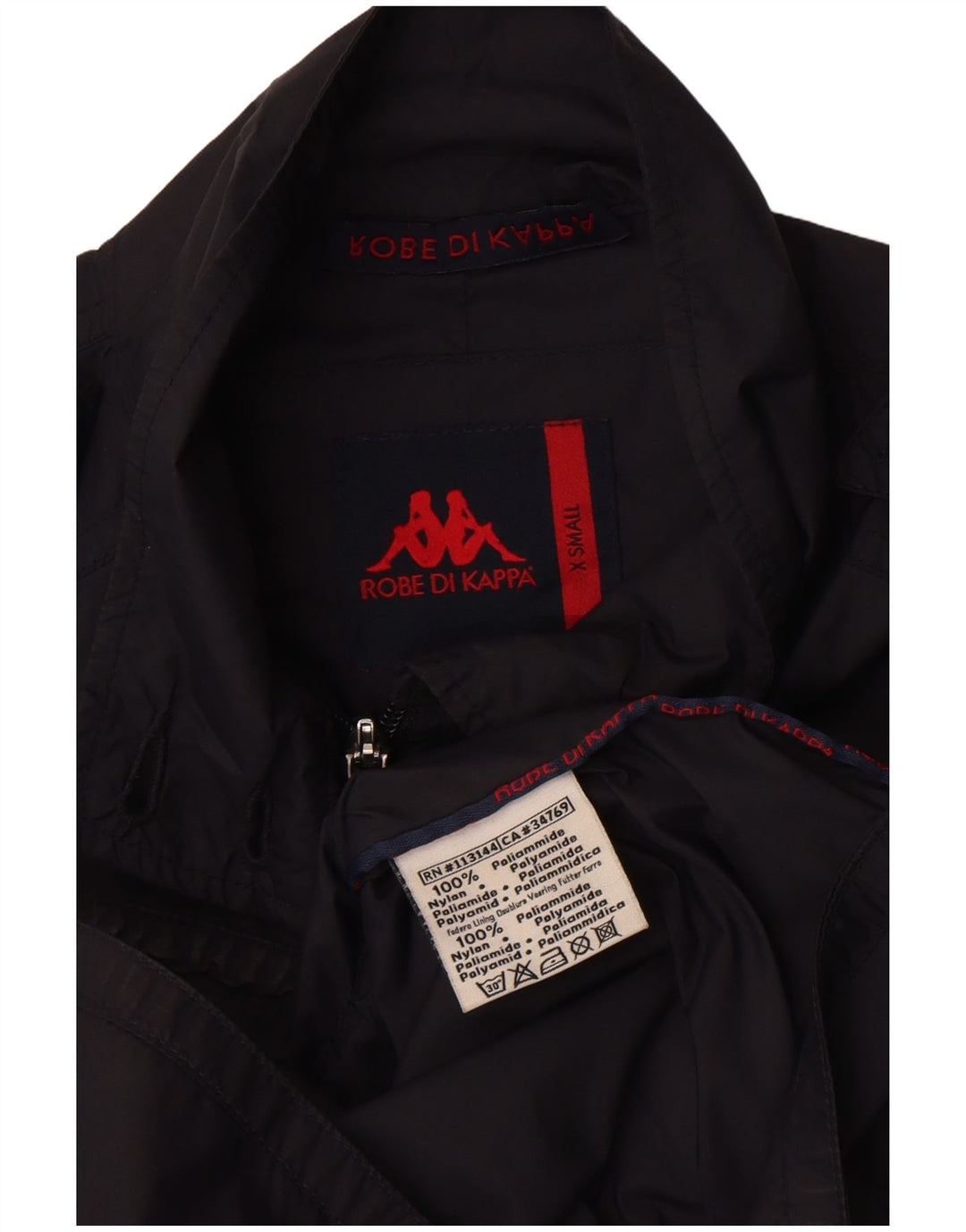 Kappa Damen Militärjacke UK 6 XS Schwarz Polyamid
