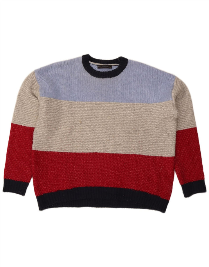 Marks & Spencer Damen-Pullover mit Rundhalsausschnitt, Gr. 40, Größe L, mehrfarbig