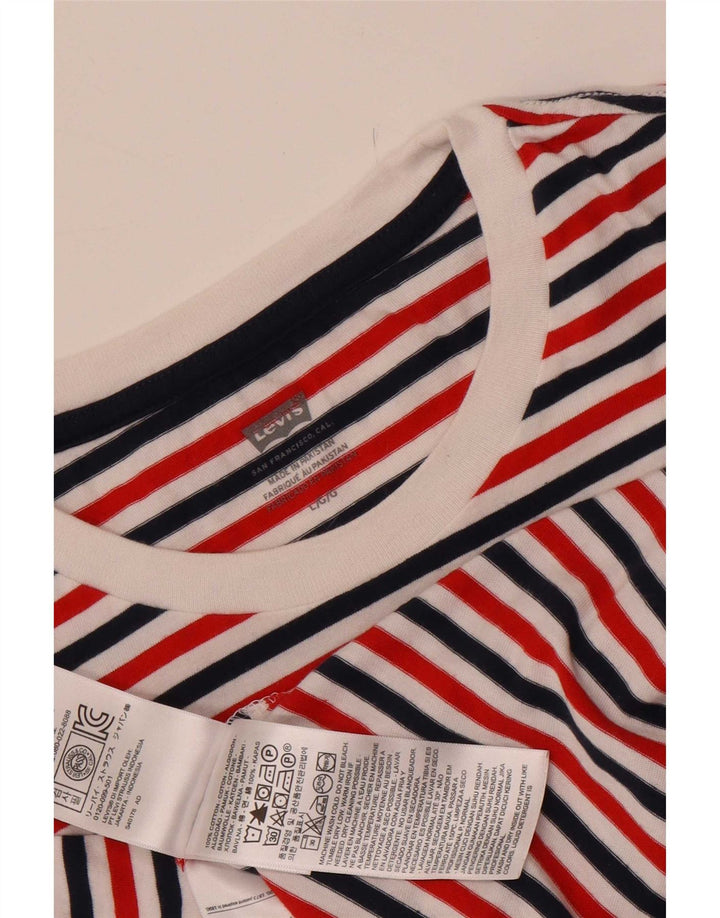 Levi's Herren-T-Shirt-Oberteil, groß, mehrfarbig, gestreift, Baumwolle