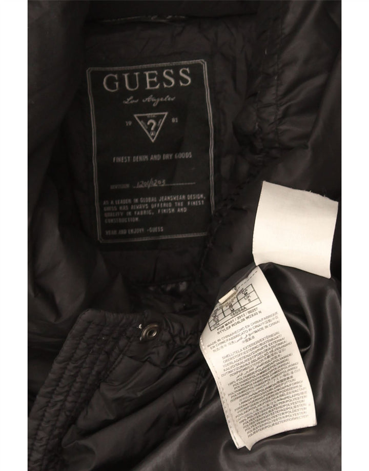 Guess Wattierter Damenmantel UK 8 Small Schwarz Polyester