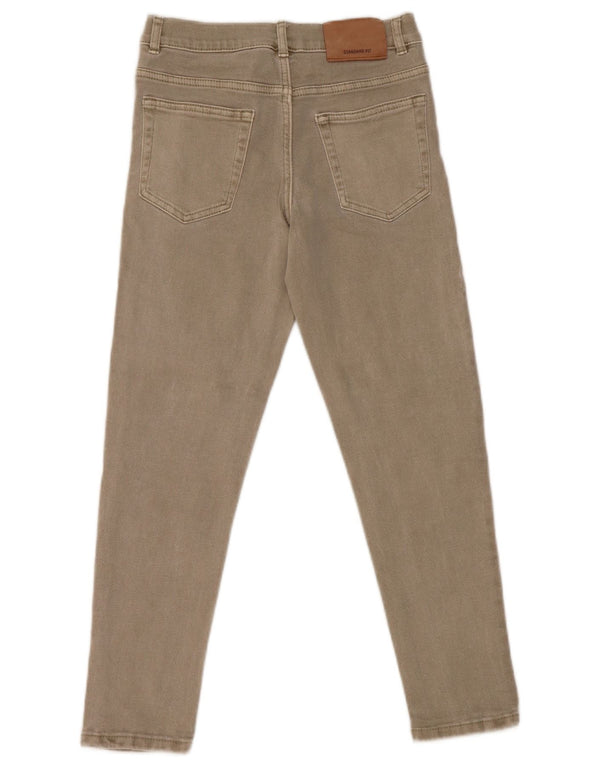 ZARA Mädchen-Jeans, Standard-Passform, schmal, 9–10 Jahre, W24 L24, graue Baumwolle