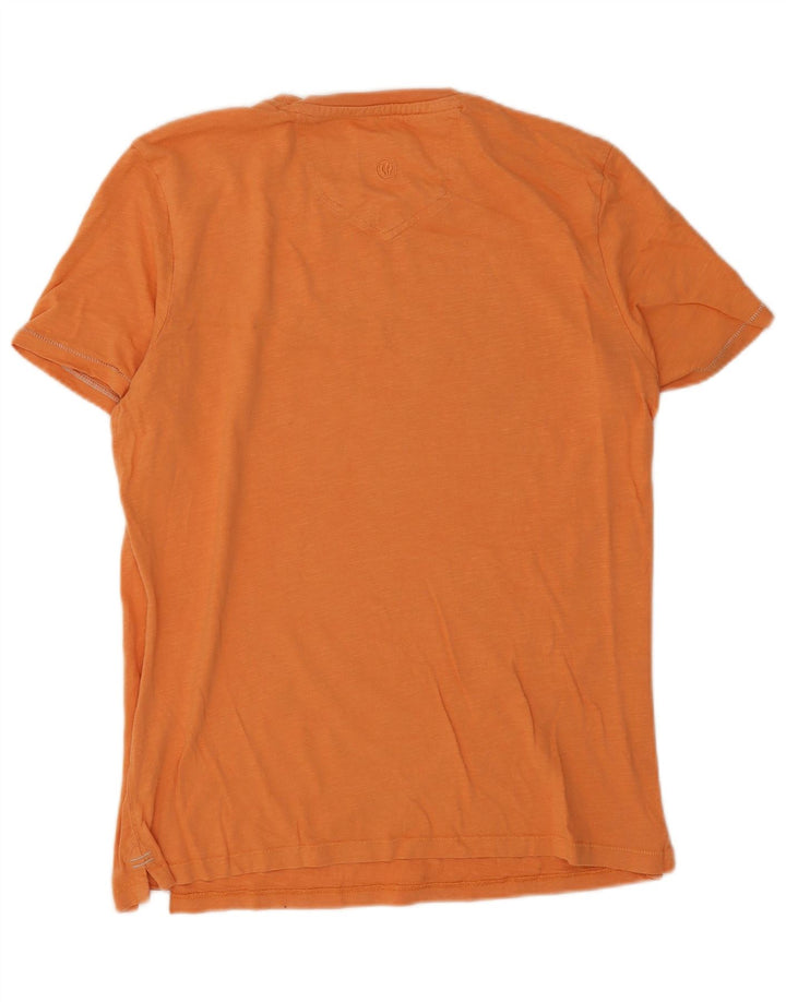 Fat Face Herren Grafik-T-Shirt-Oberteil Mittelorange