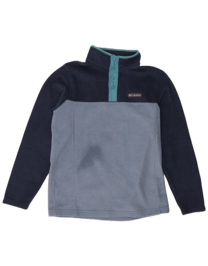 Columbia Herren-Pullover mit Reißverschluss am Hals, mittlerer Marineblau-Farbblock