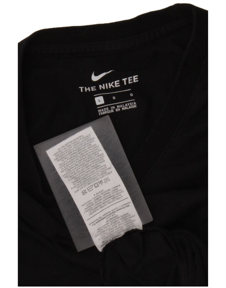 NIKE Herren T-Shirt Top Large Schwarz Baumwolle