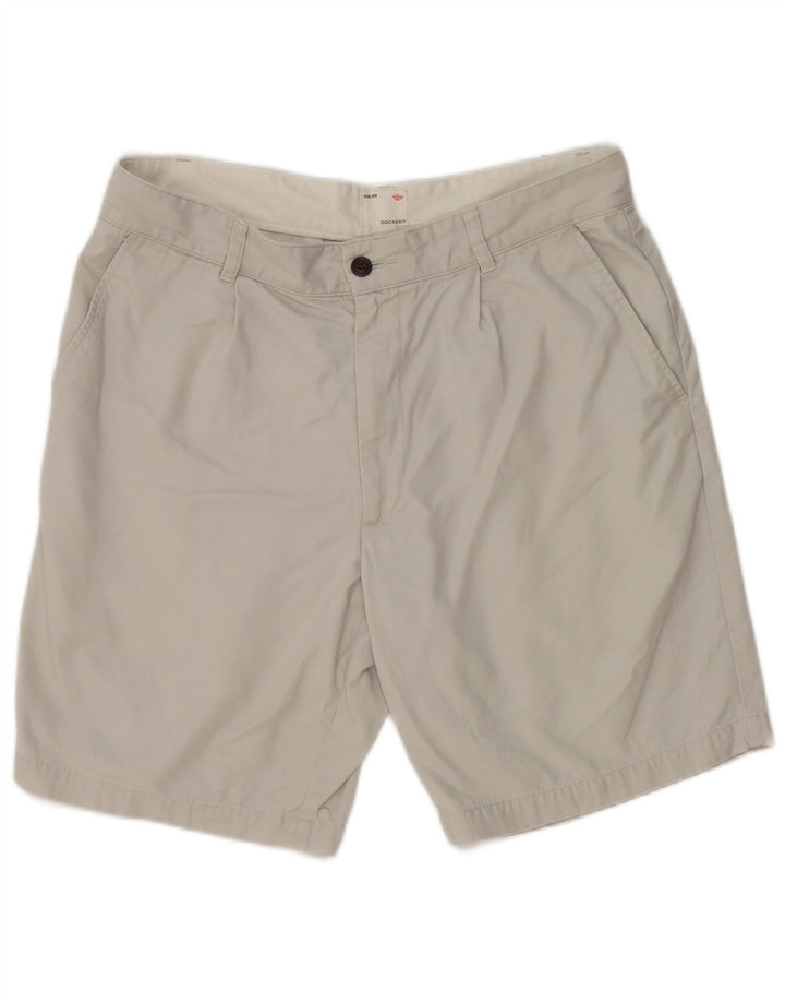 Dockers Herren Khakis Chino Shorts W34 Große graue Baumwolle